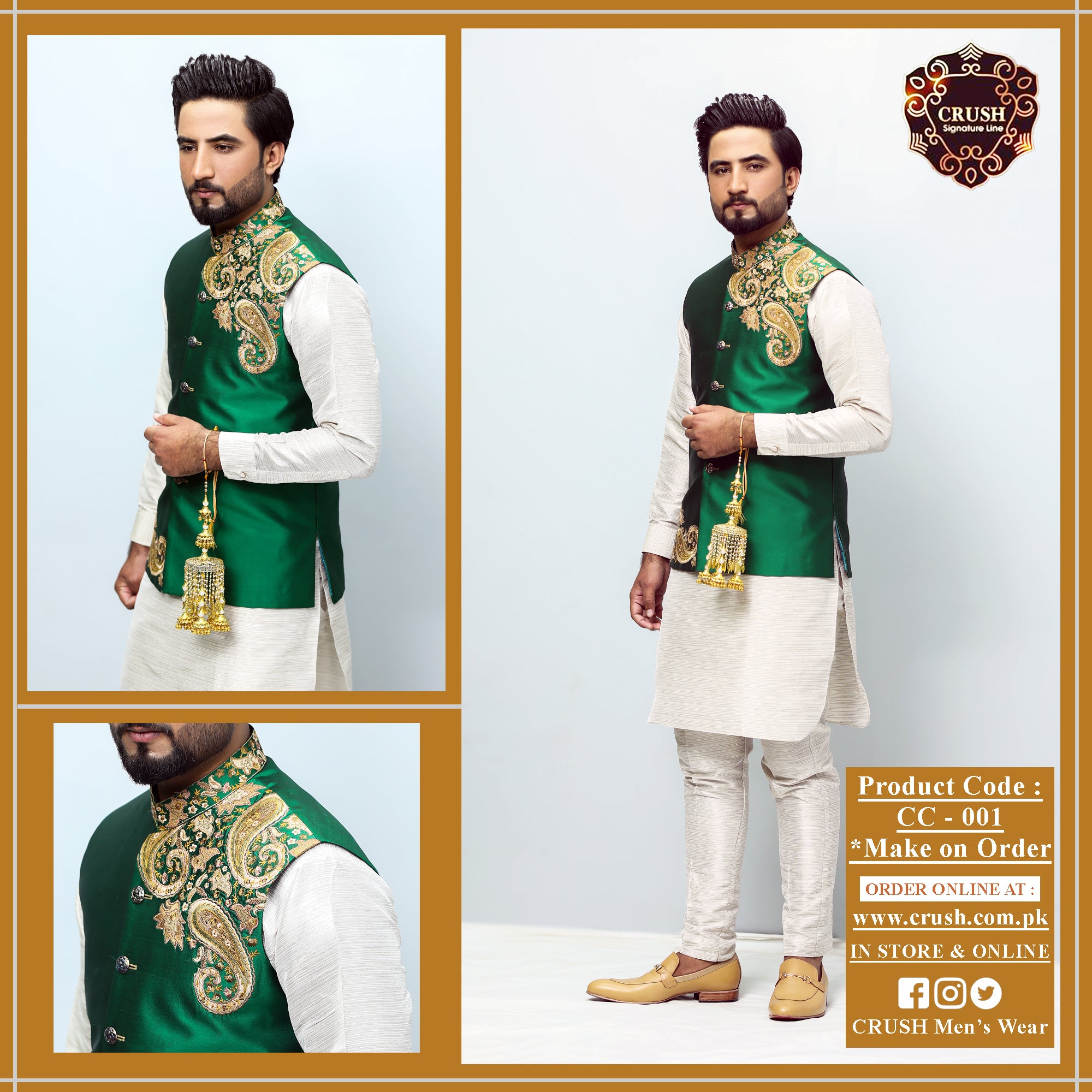 Embroidery Design | Mehndi Waistcoat