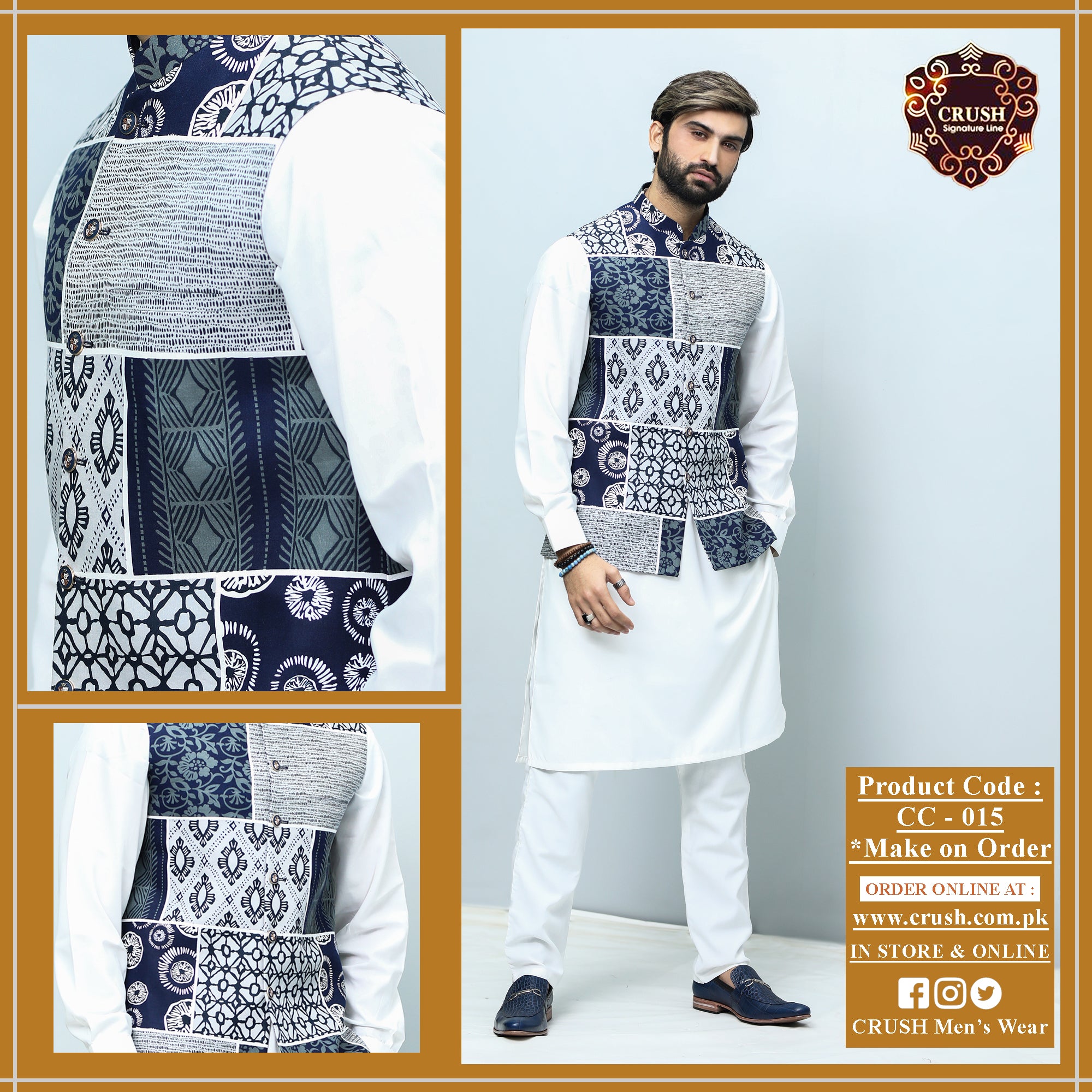 Printed Waistcoat For Men