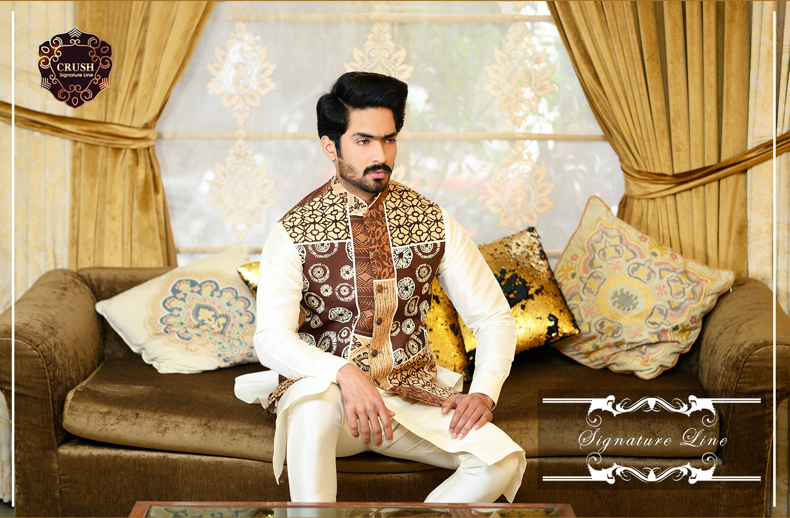 Designer Printed Waistcoat For Men - Signature Line