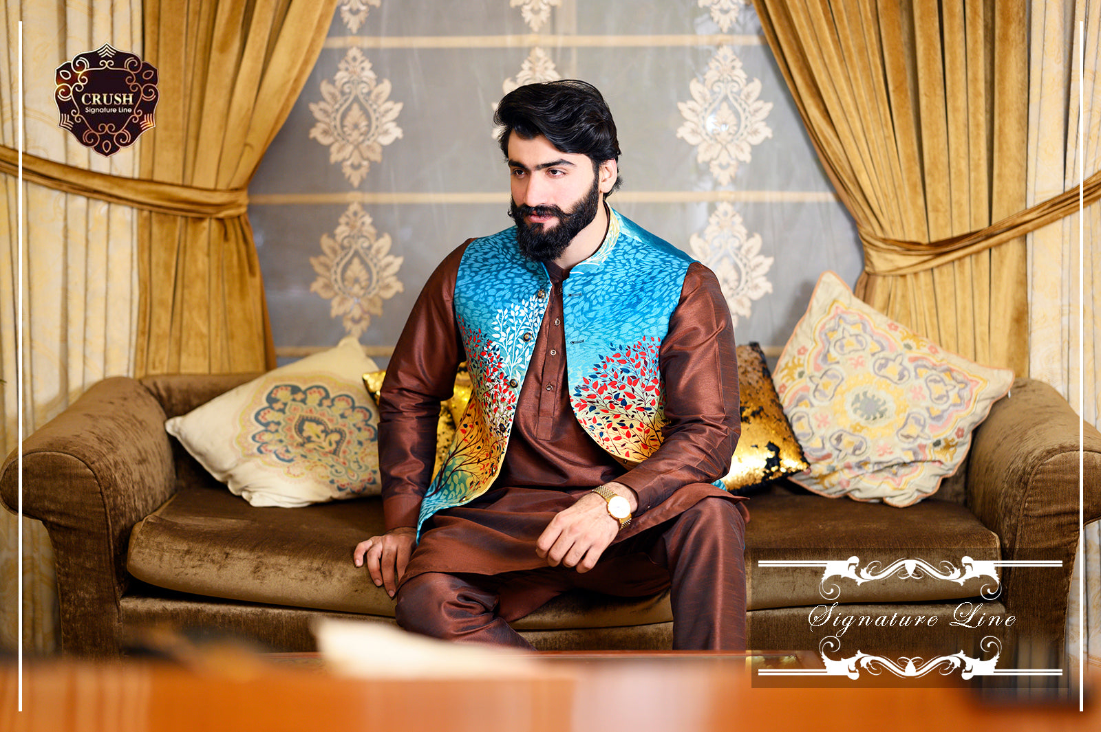 Designer Printed Waistcoat For Men - Signature Line