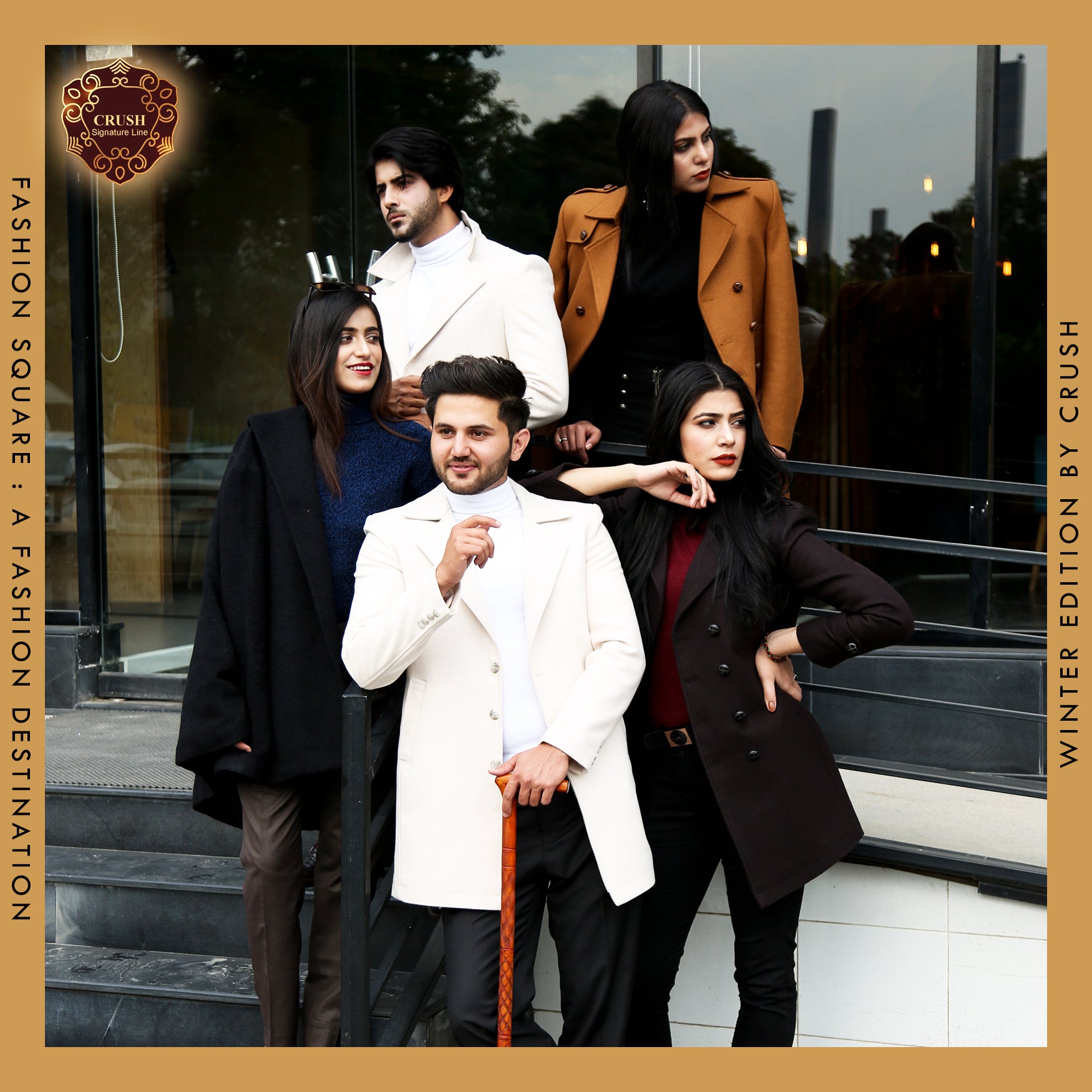 Fashion Square Woolen Coat