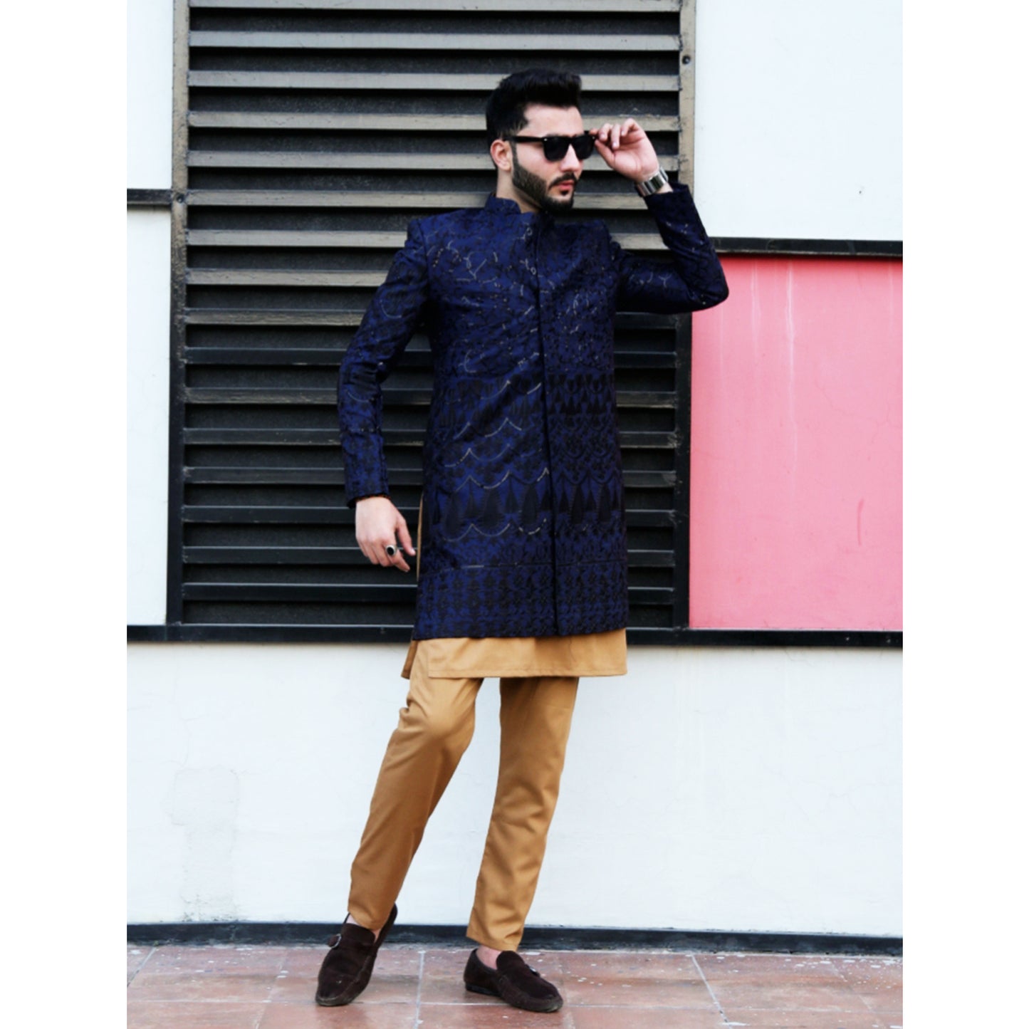 Short Sherwani with Embroidery