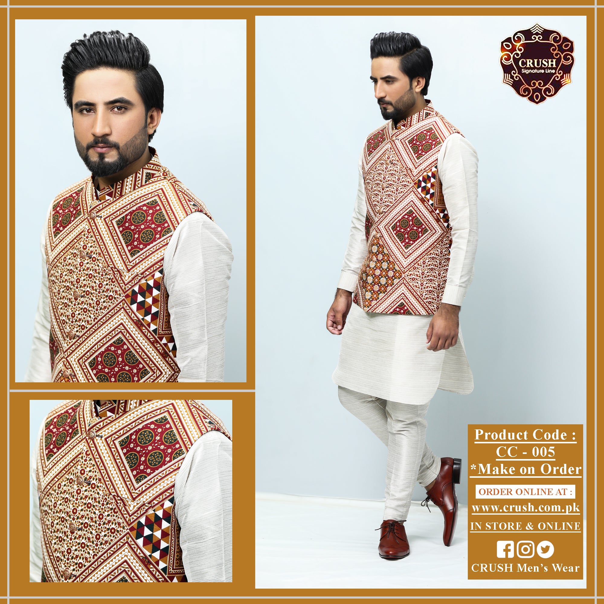 Printed Waistcoat For Men