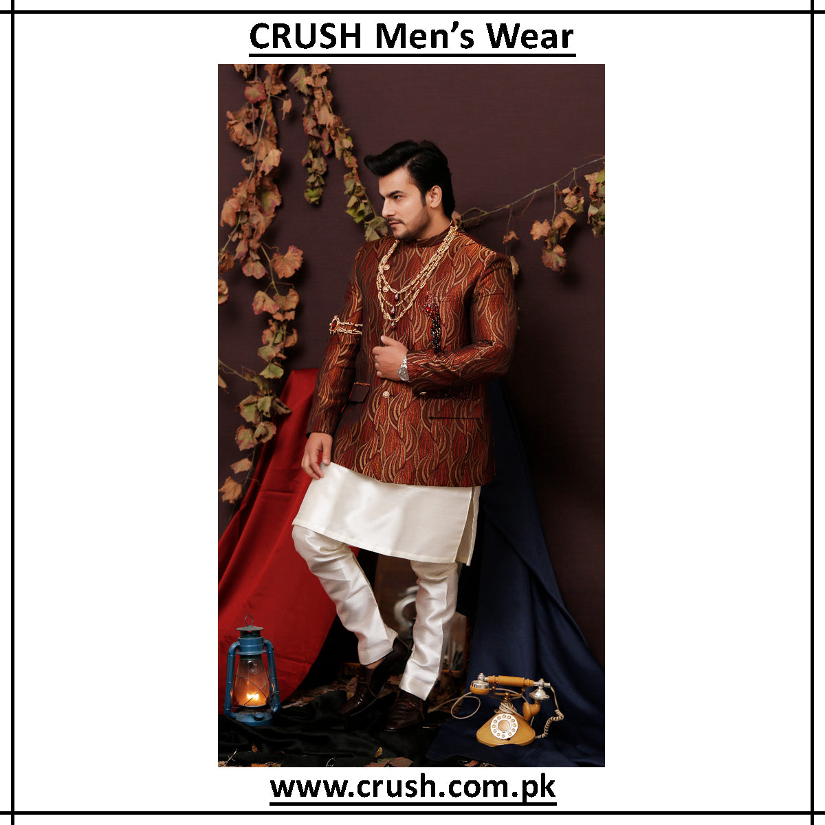 Pure Banarsi Jamawar Prince Coat