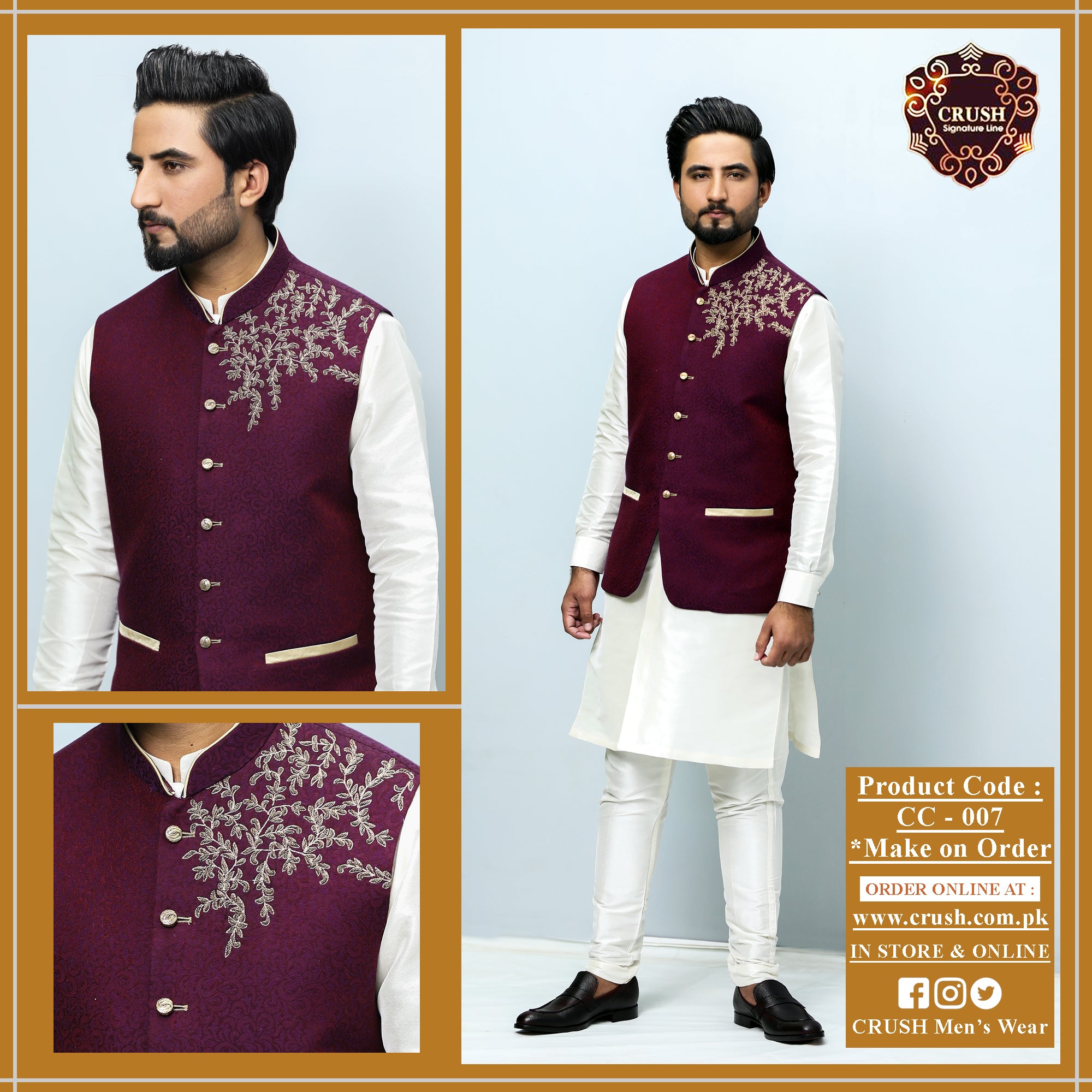 Handmade Side Bunch Waistcoat