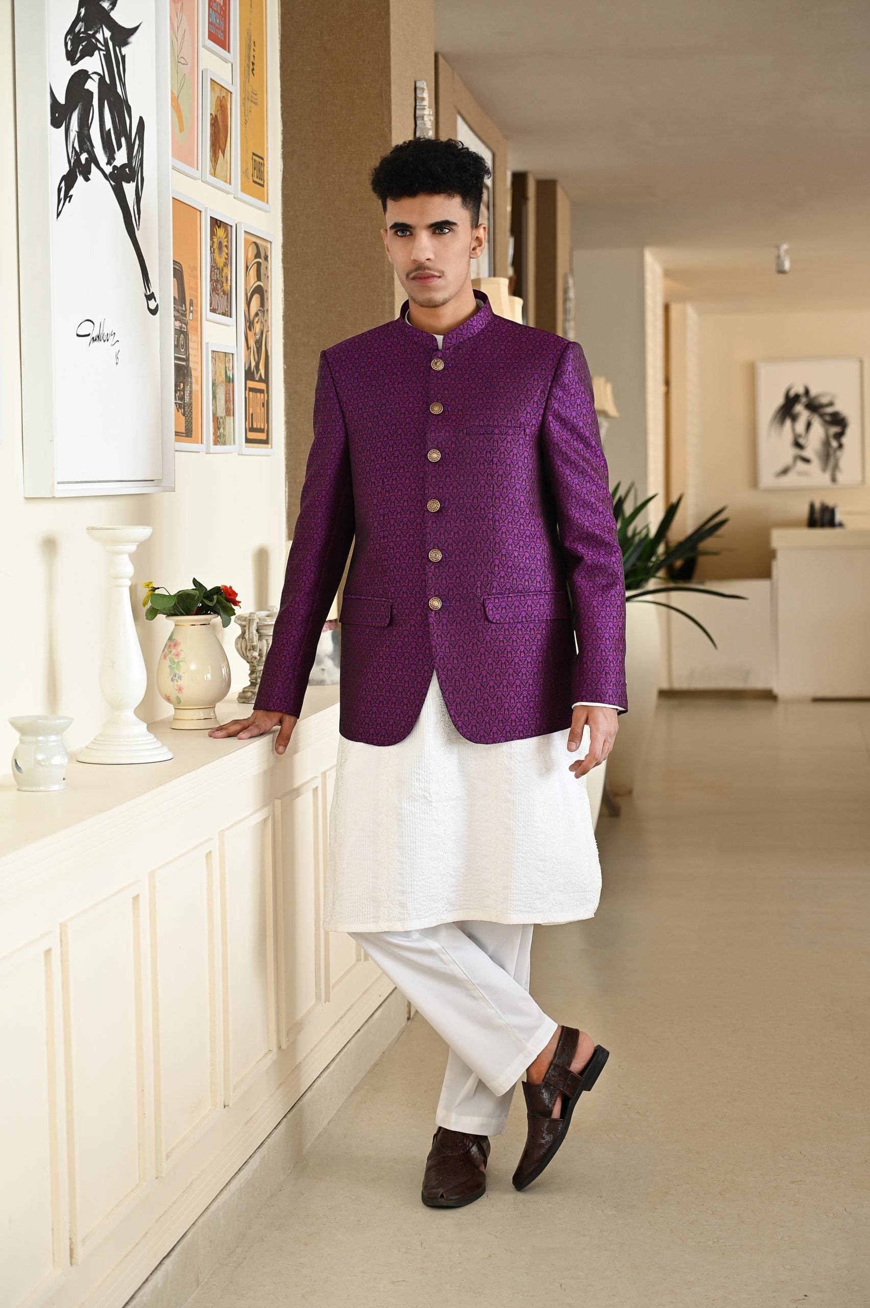 Jamawar Prince Coat for Men