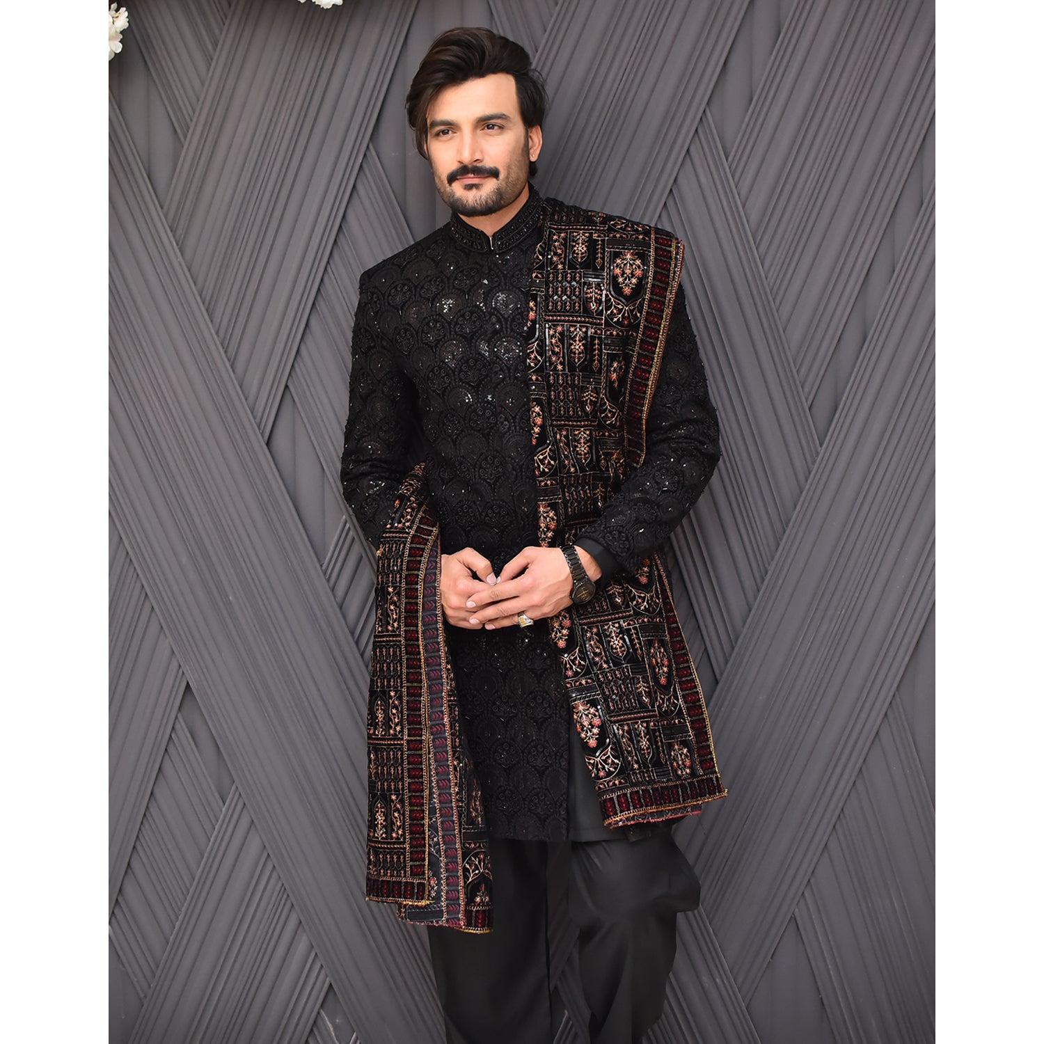 Embroidered Sherwani w/ Sequence & Handwork