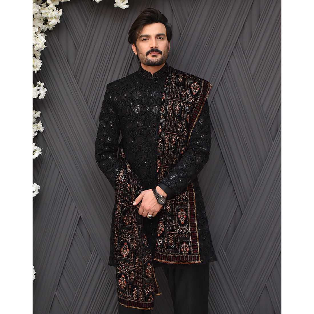 Embroidered Sherwani w/ Sequence & Handwork