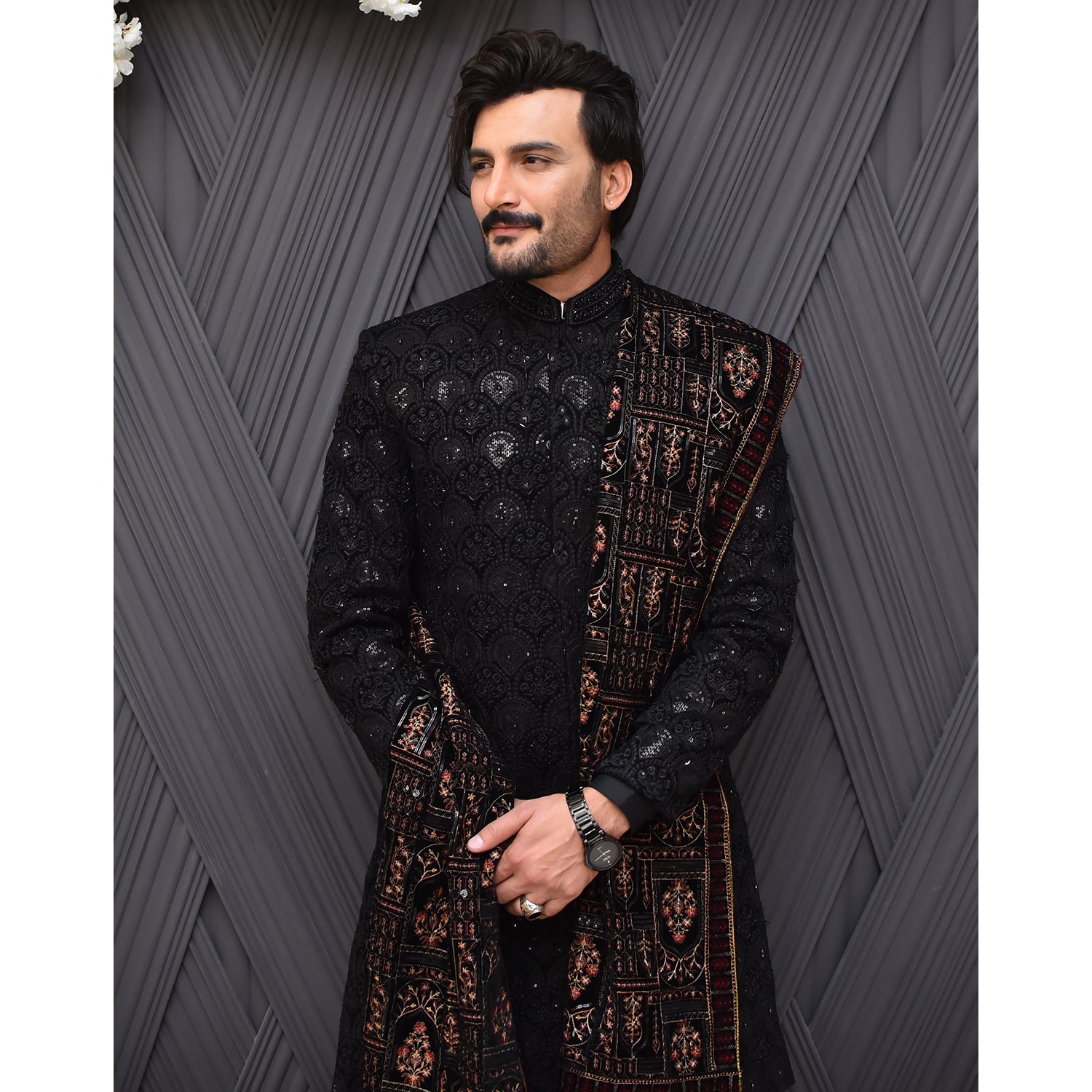 Embroidered Sherwani w/ Sequence & Handwork