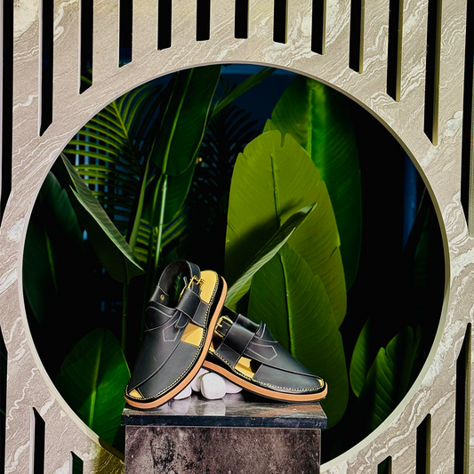 Round shape Pashawari chappal Round 702
