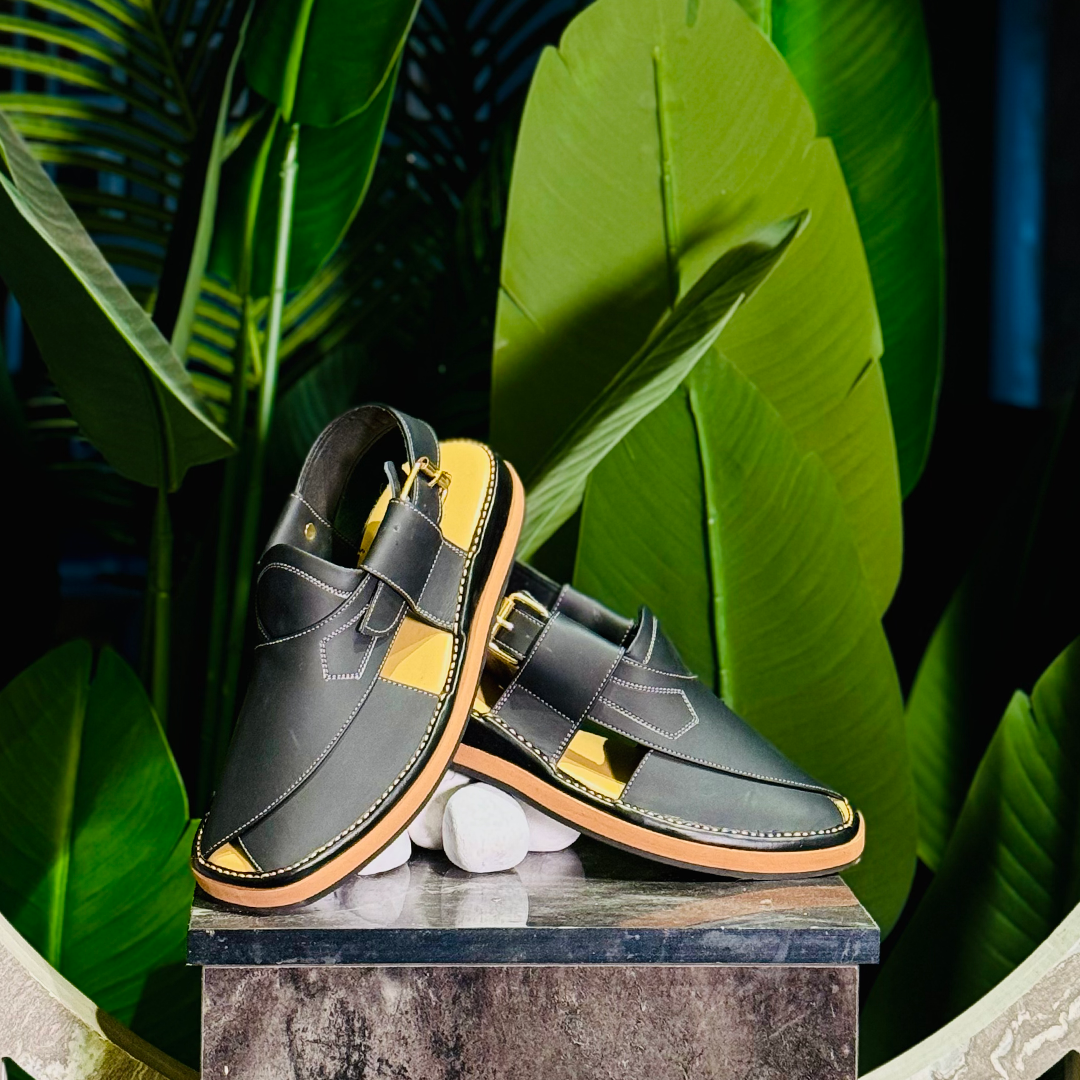 Round shape Pashawari chappal Round 702