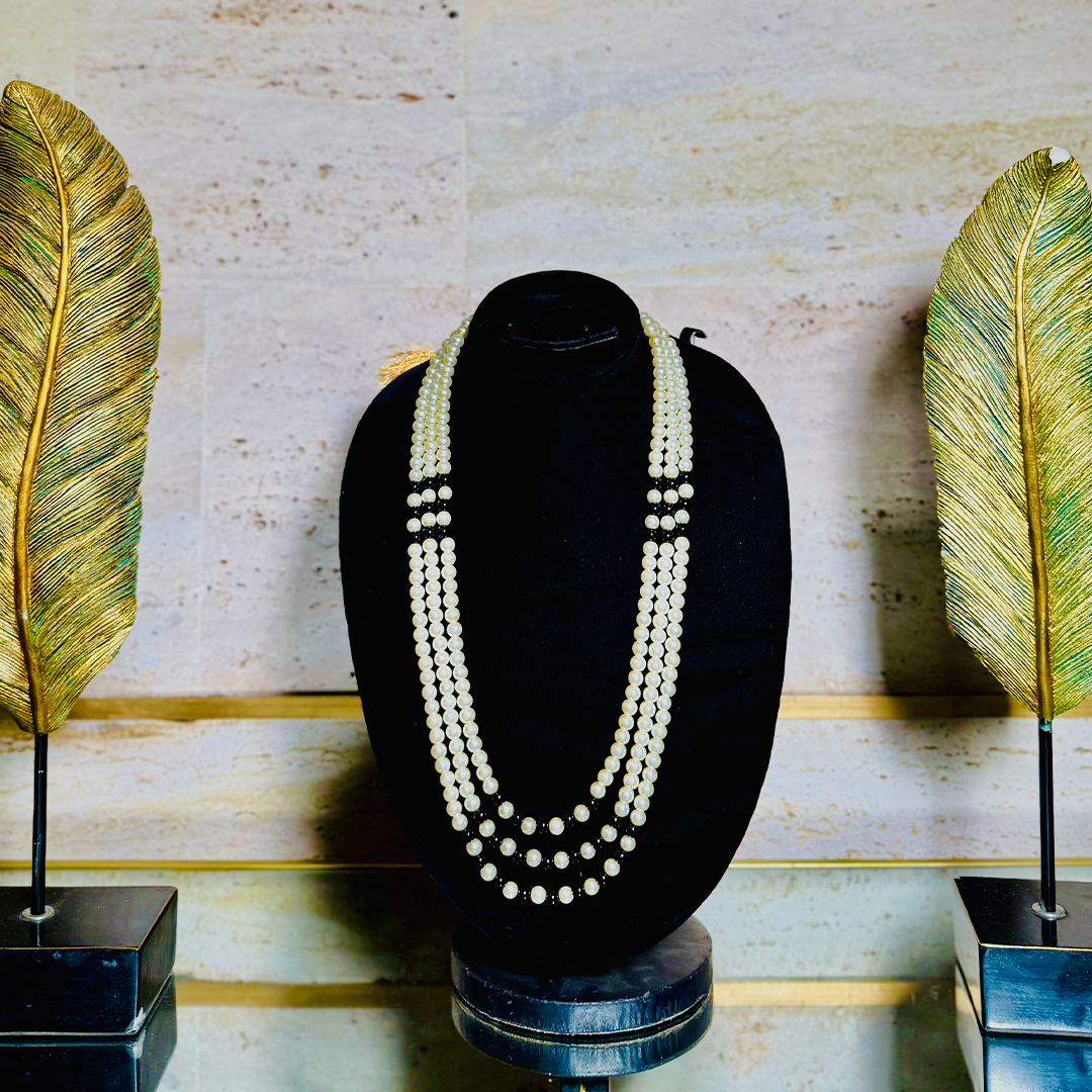Black Pearls  Mala For  Groom