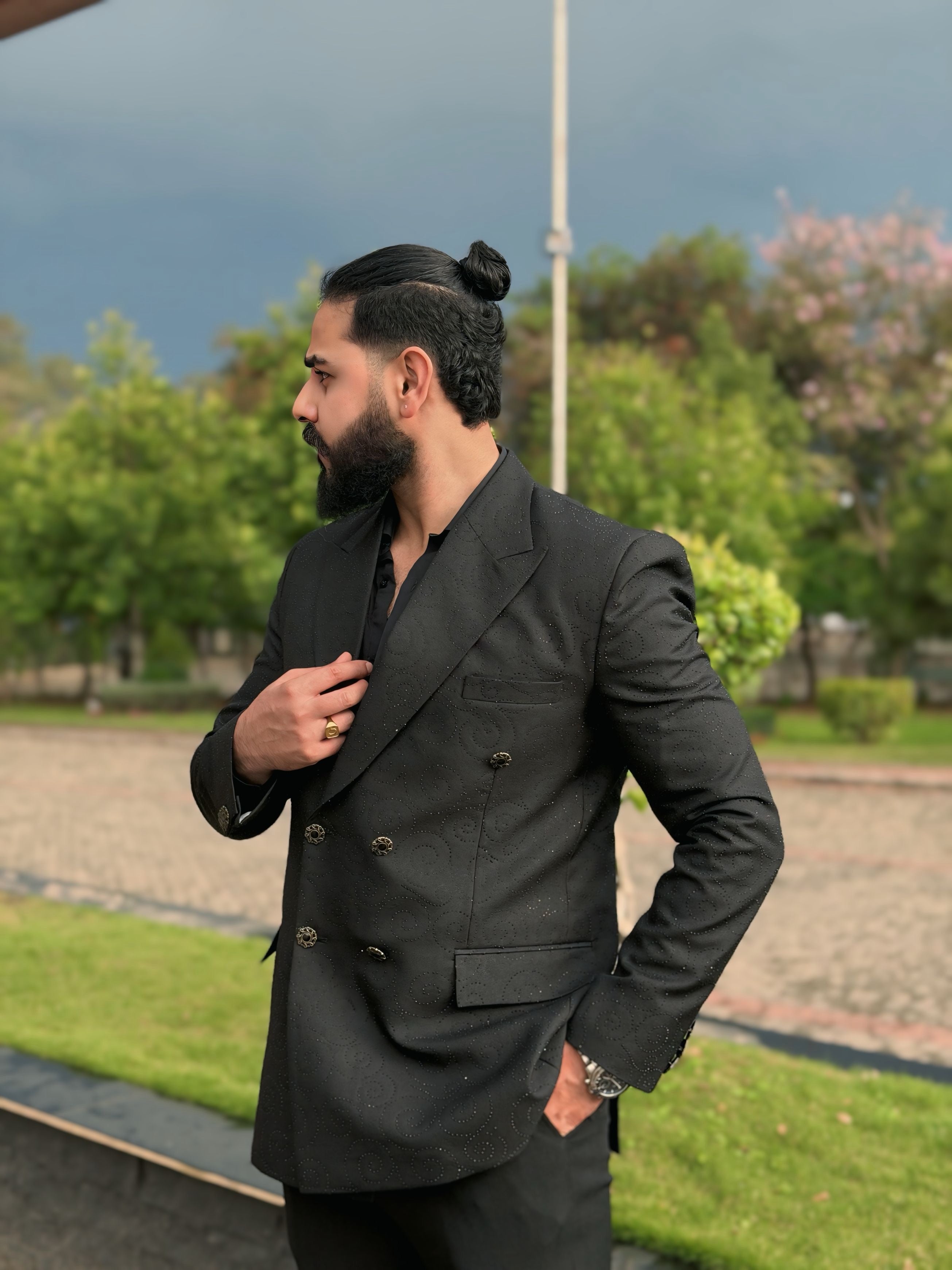 Men In Black Edition – 2pc Bespoke Tuxedo Suit 03
