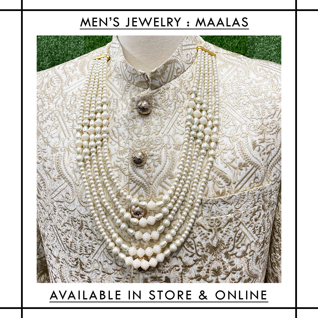 M - 0013 Five Step Designer Maala For Men