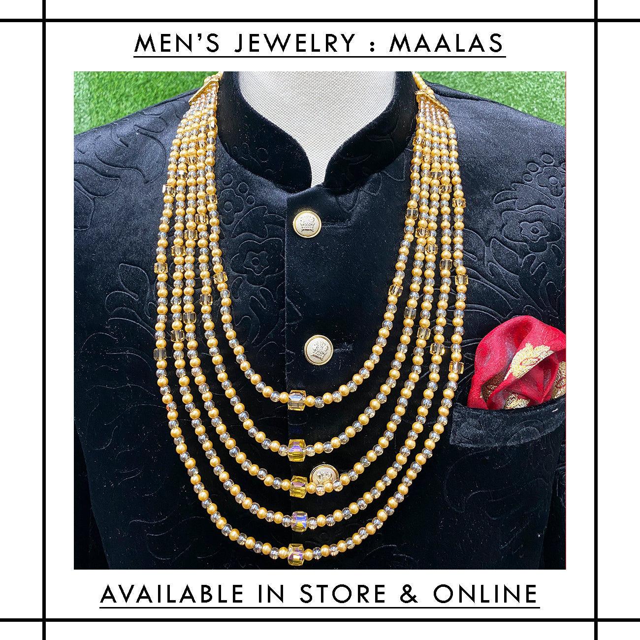 M - 002 Five Step Designer Maala For Men