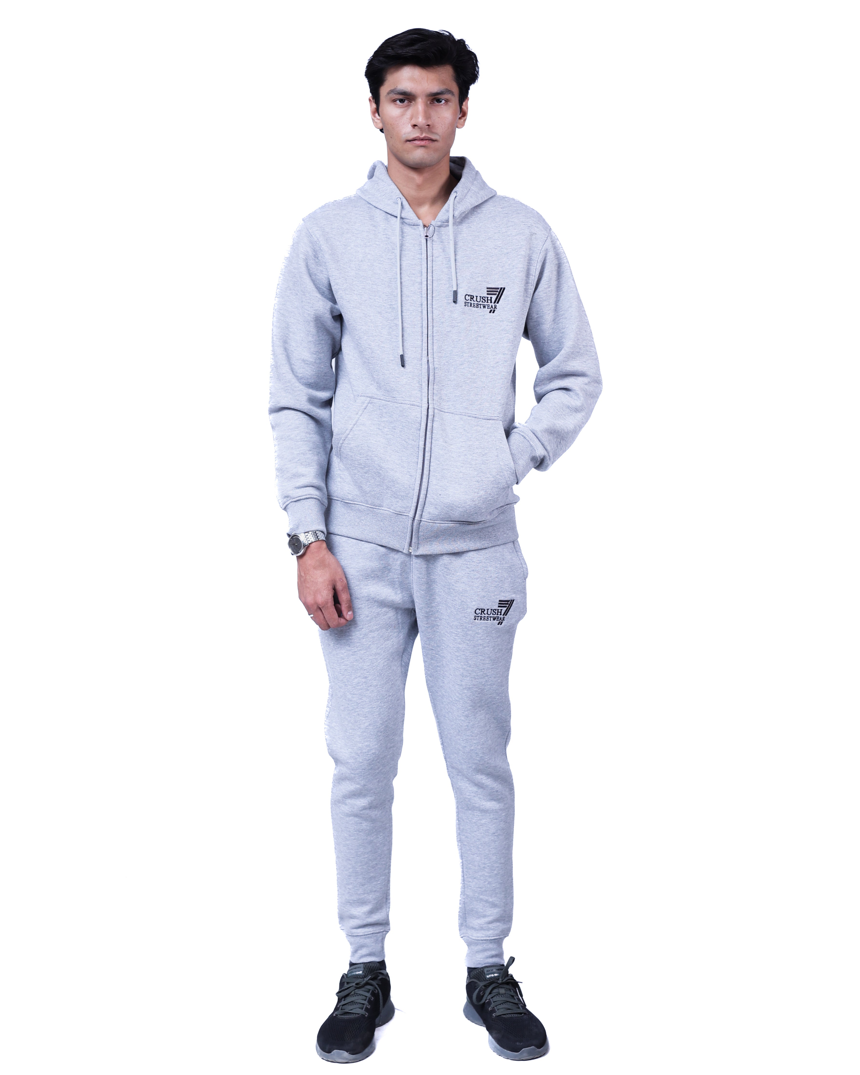 Crush Street Wear TrackSuit Grey