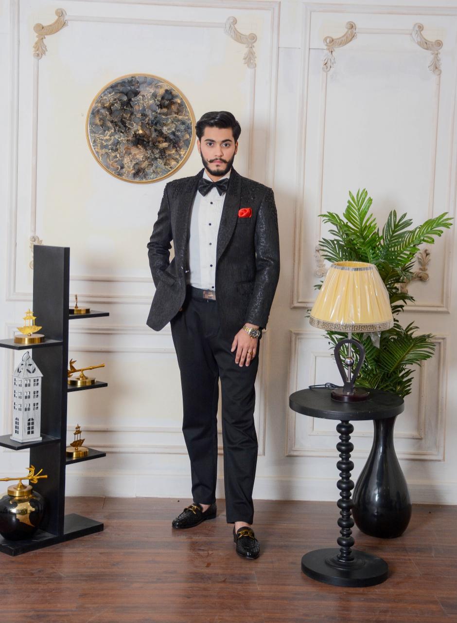 Men In Black Edition – 2pc Bespoke Tuxedo Suit 01