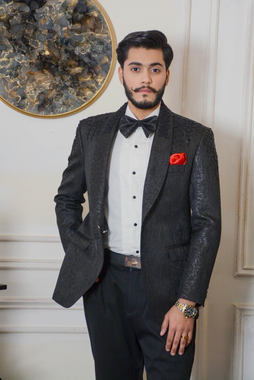 Men In Black Edition – 2pc Bespoke Tuxedo Suit 01