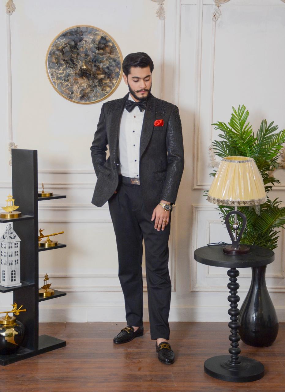 Men In Black Edition – 2pc Bespoke Tuxedo Suit 01