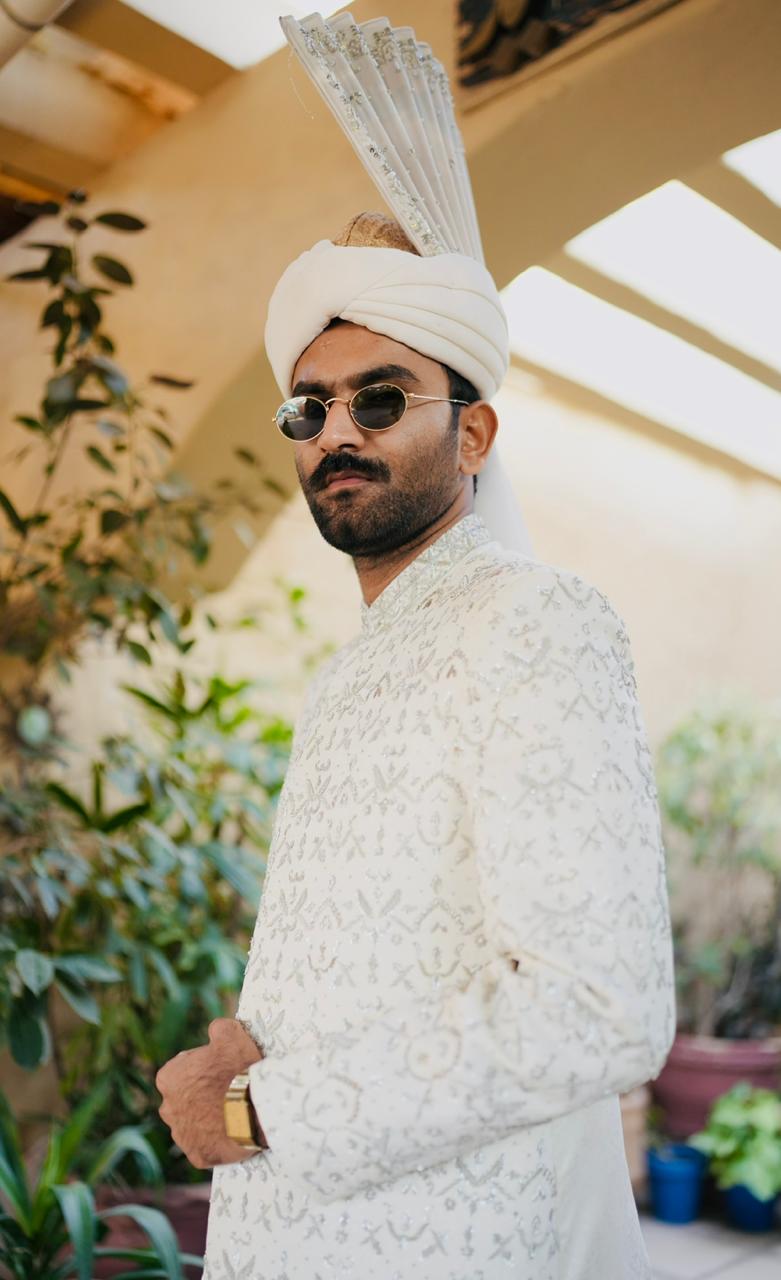 Embroidered Base Sherwani w/ Complete Handwork 01