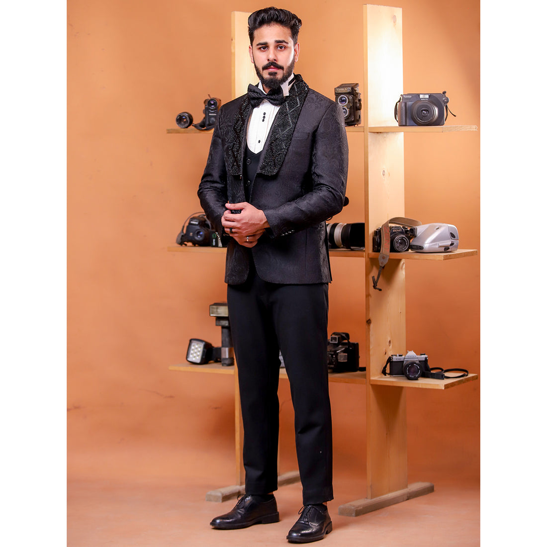 Jamawar Fabric – 3pc Bespoke Tuxedo Suit