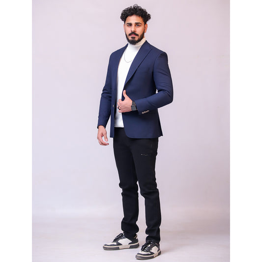 Plain Woolen Blazer for Men