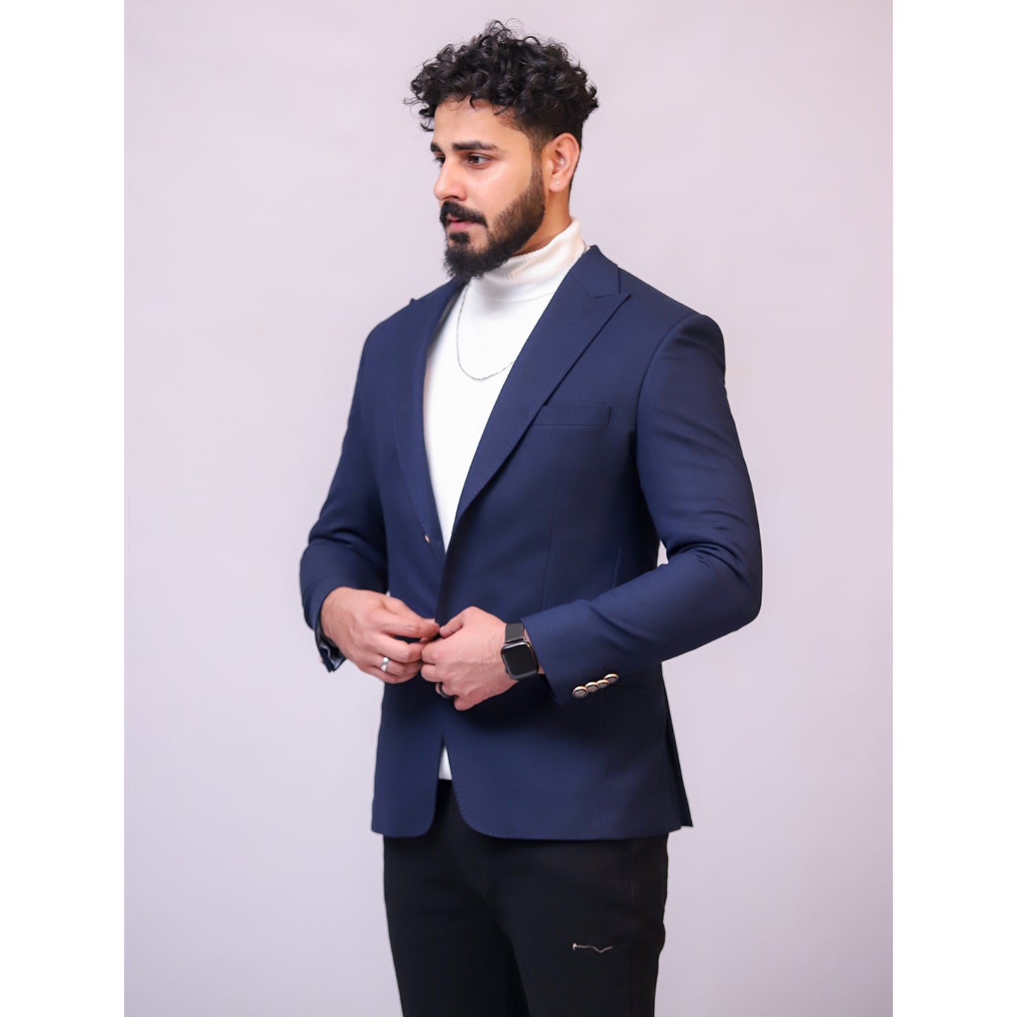 Plain Woolen Blazer for Men