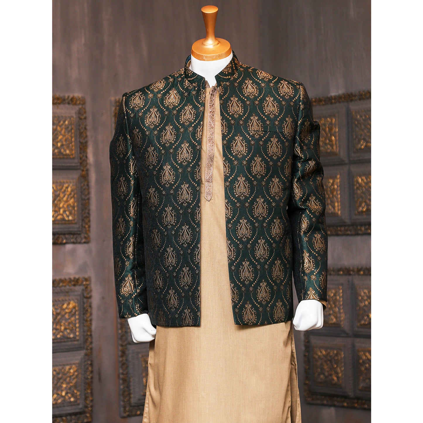 Pure Atlas Jamawar Prince Coat for Men