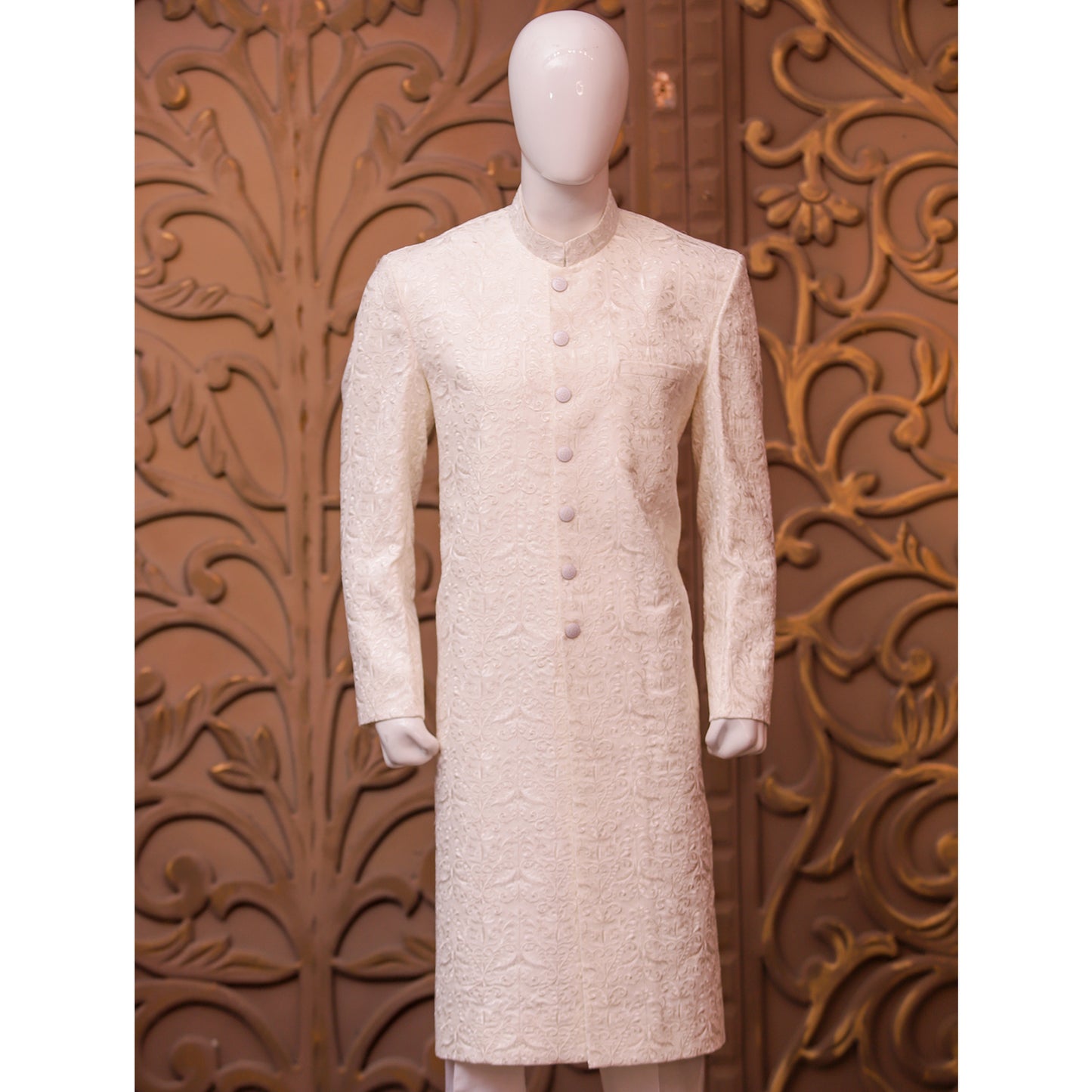 Self Embroidered Sherwani for Groom