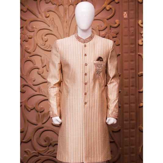 Sherwani with Front Motive for Groom