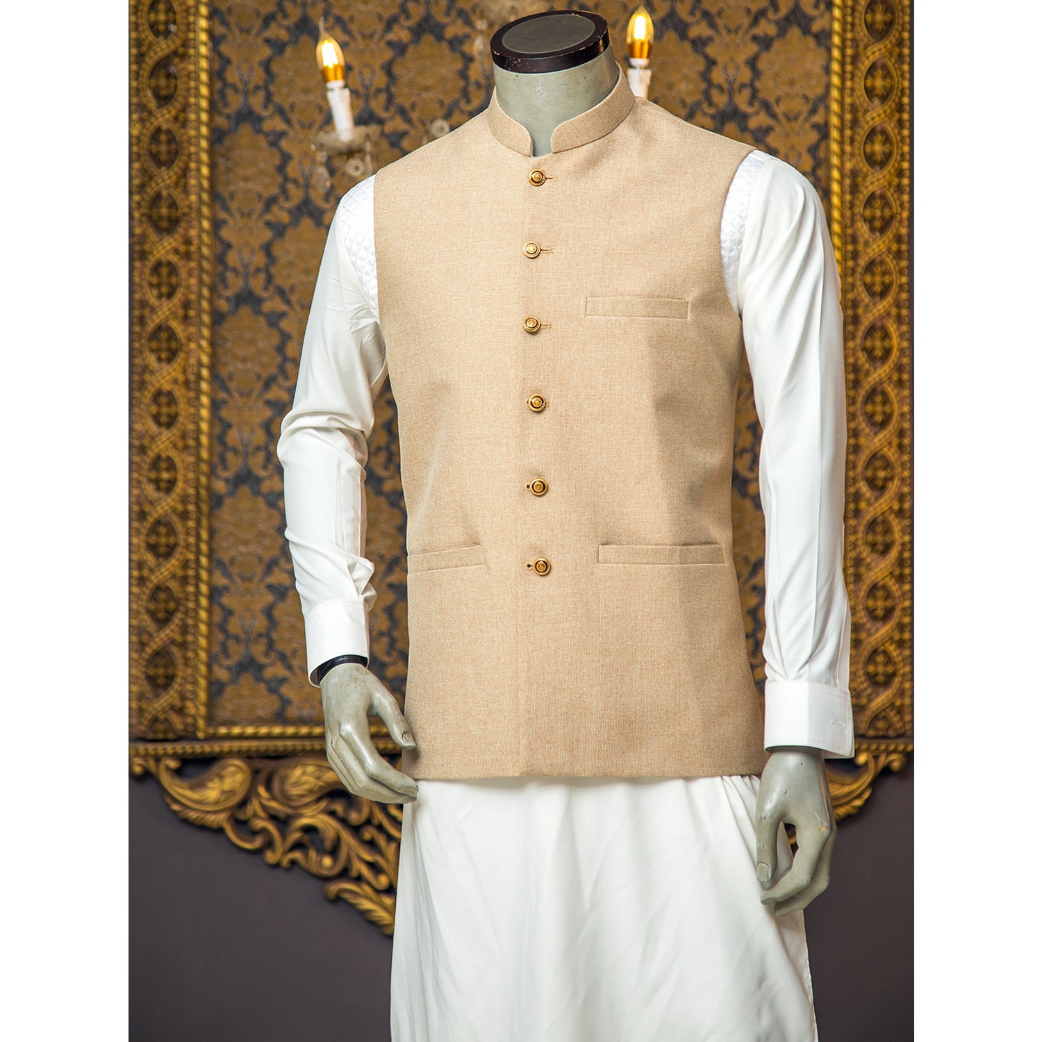 Party-wear Jute Waistcoat for Men