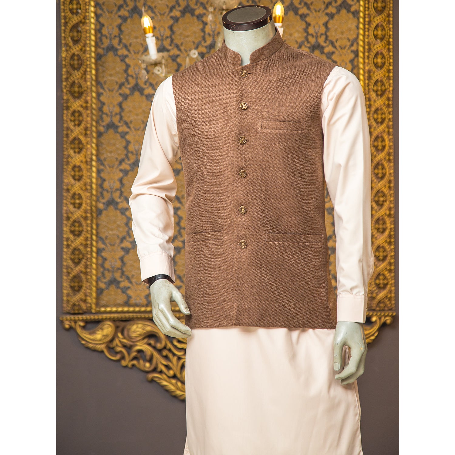 Party-wear Jute Waistcoat for Men