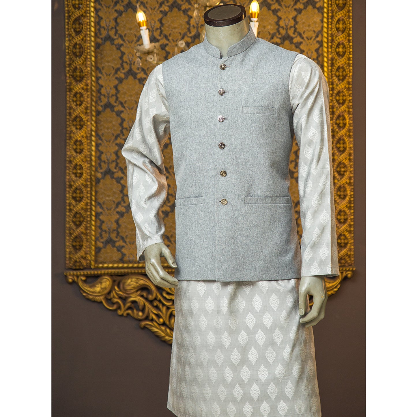 Party-wear Jute Waistcoat for Men