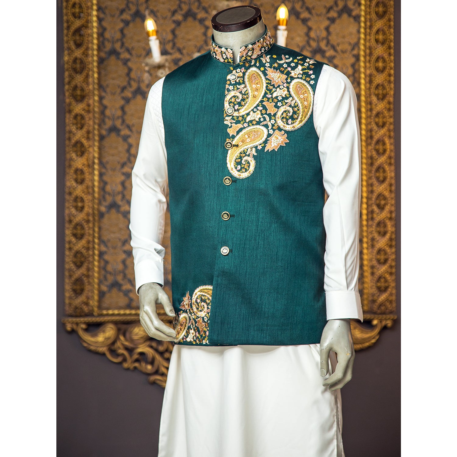 Paisley Embroidered Waistcoat