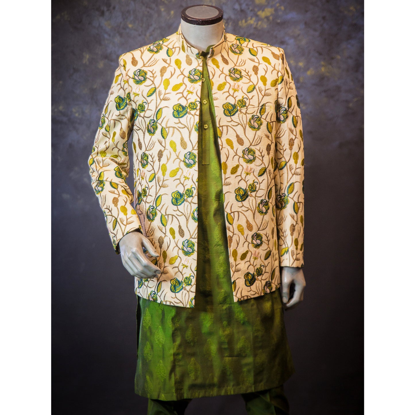 Colorful Embroidered Prince Coat for Men