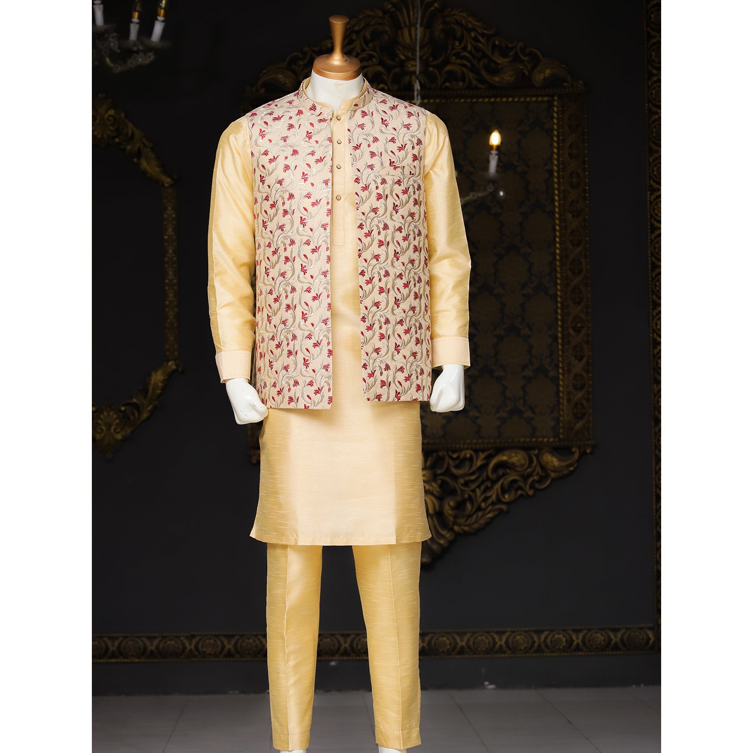 Masuri Waistcoat w/ Tilla Work for Men