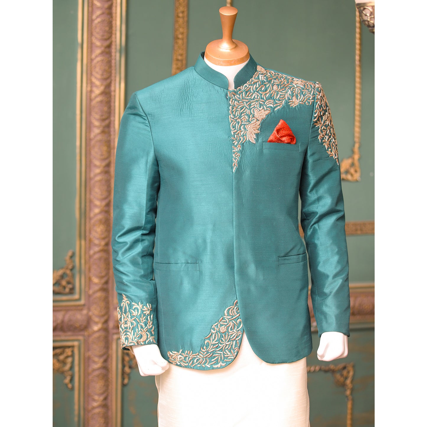 Embroidered Handwork Prince Coat for Men