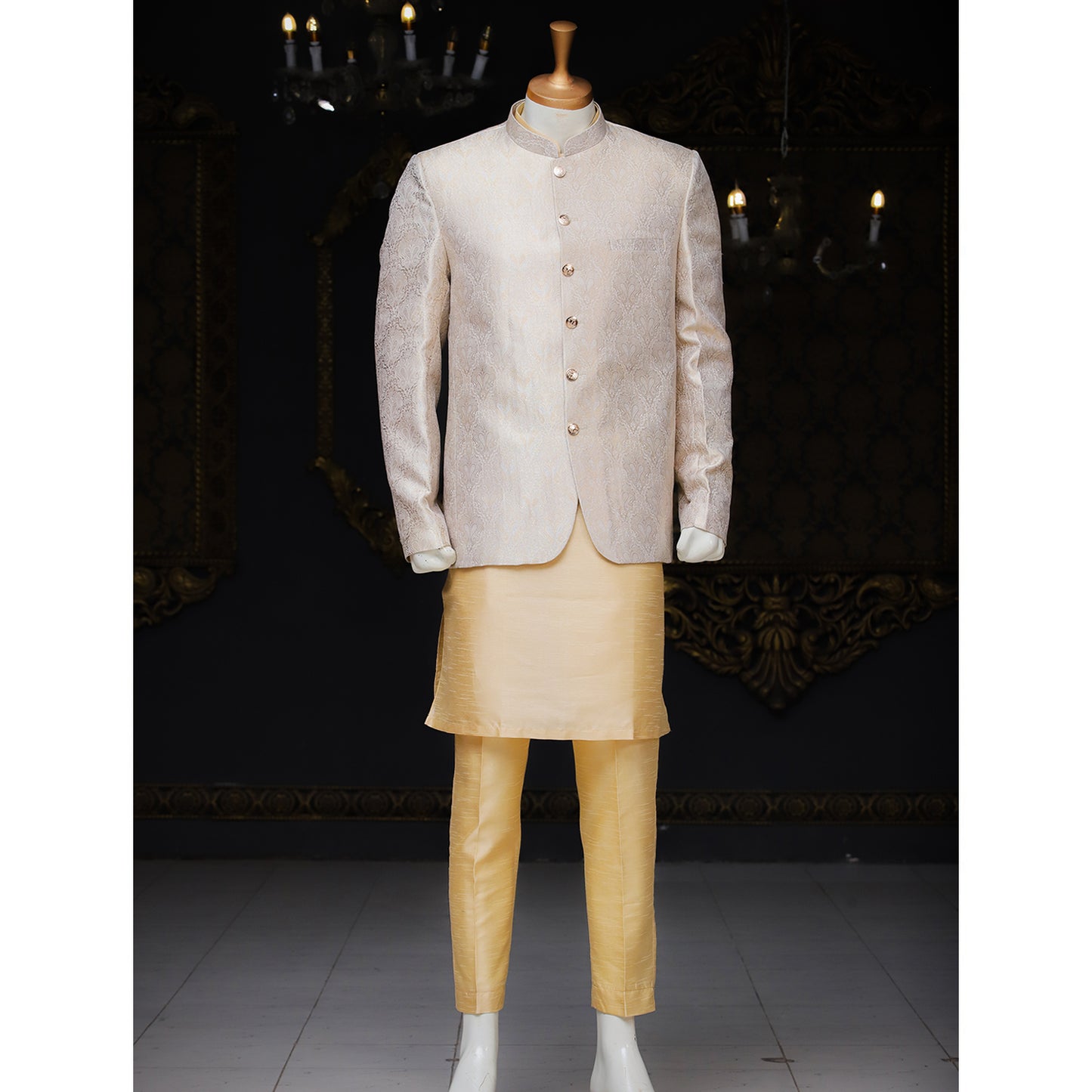 Pure Atlas Jamawar Prince Coat for Men