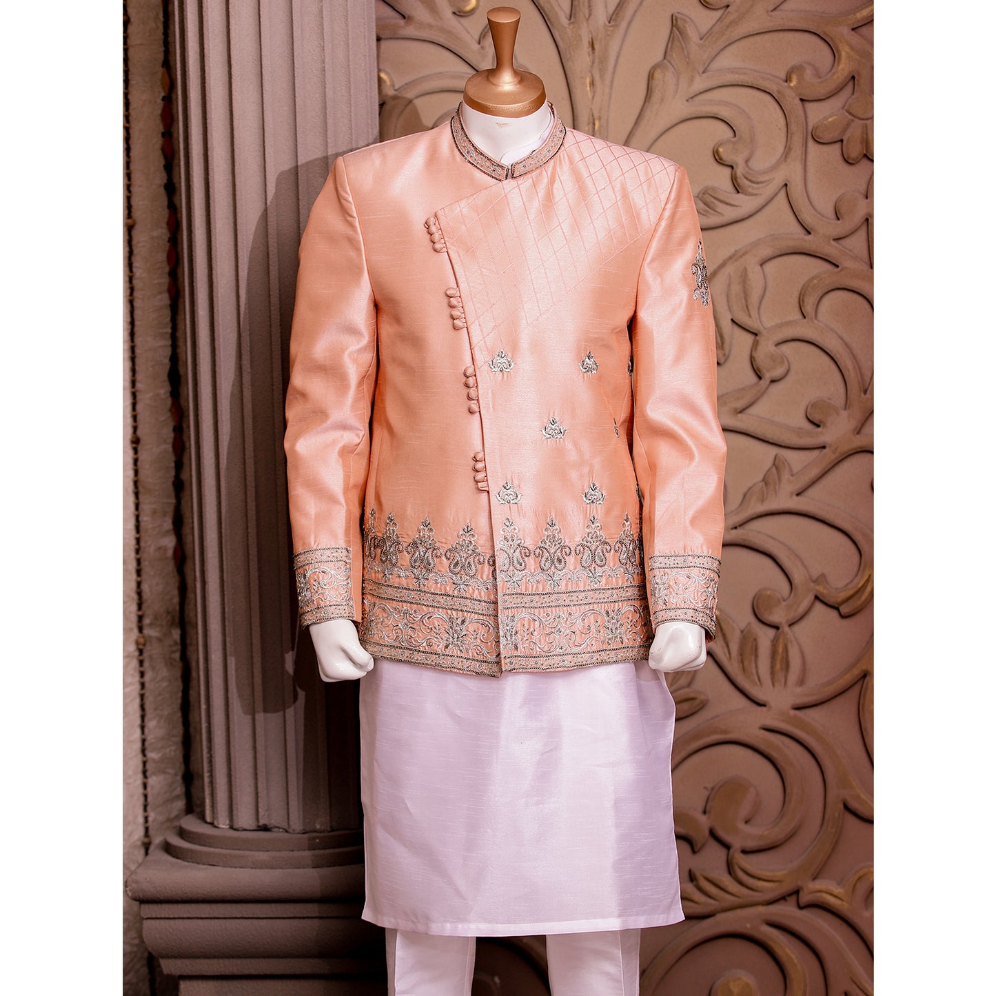 Anrakha Cut Tilla Handwork Prince Coat for Men