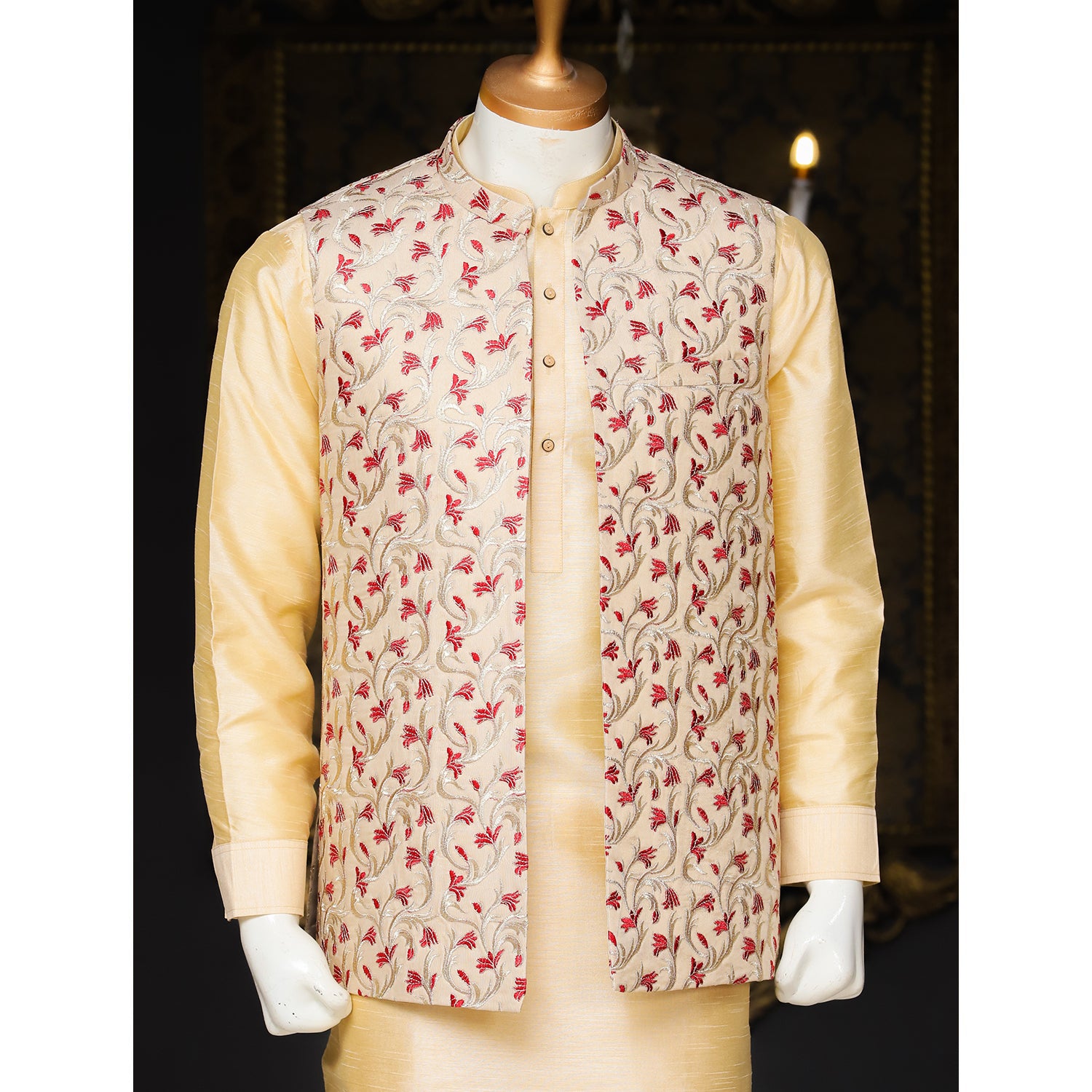 Masuri Waistcoat w/ Tilla Work for Men