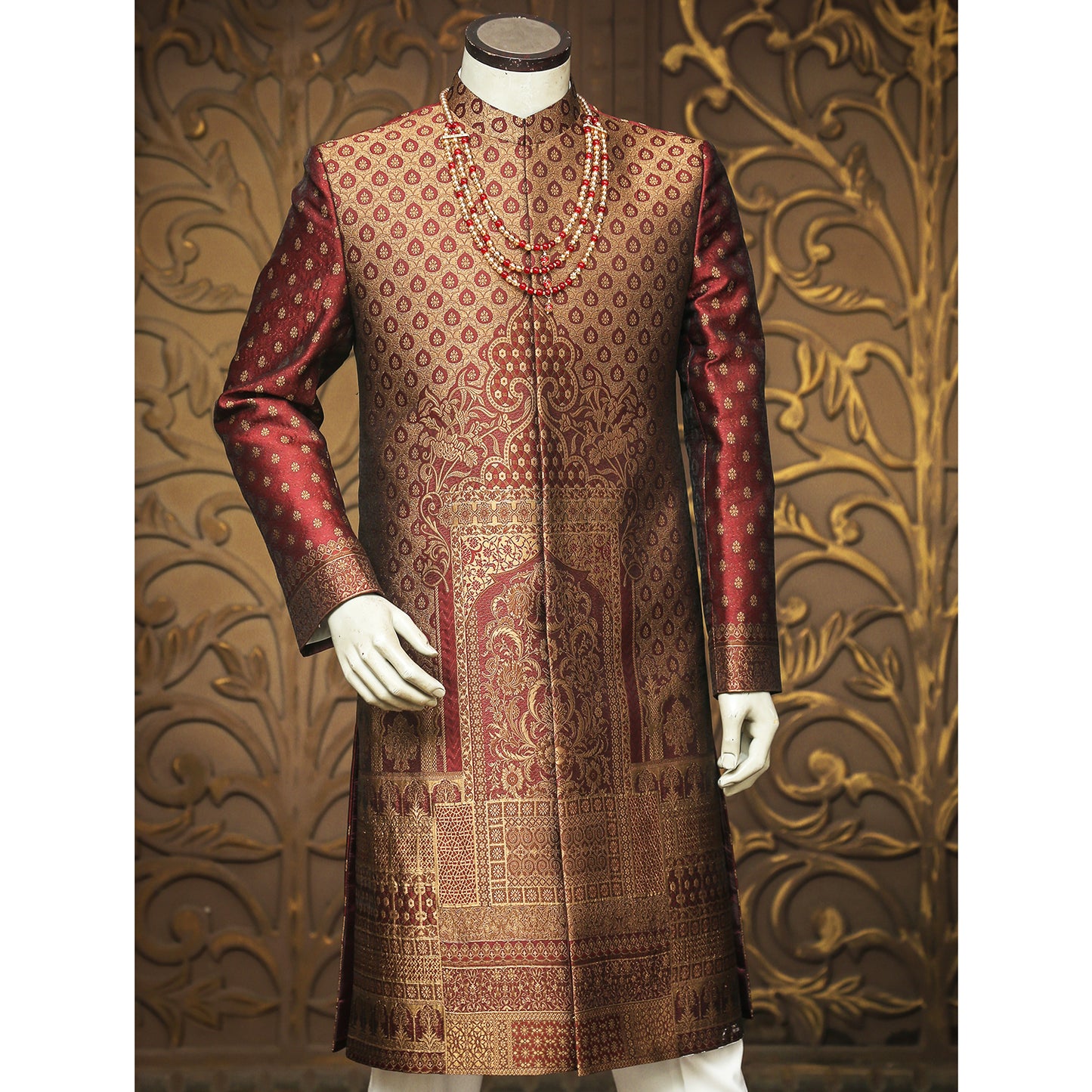 Mughal Theme Sherwani for Groom