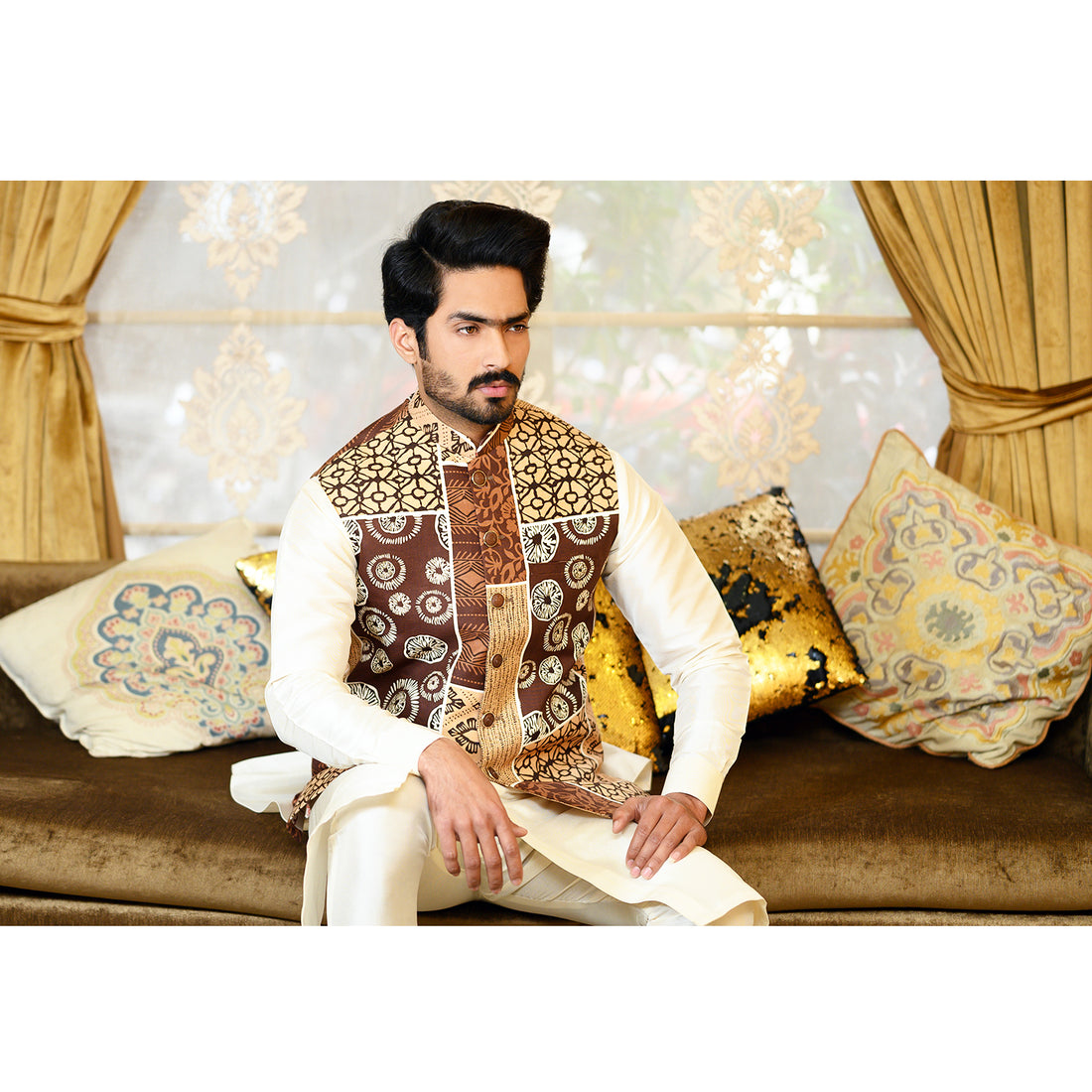 Designer Printed Waistcoat For Men – Signature Line